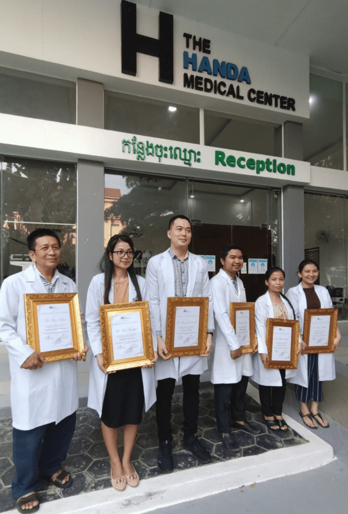 A significant milestone occurred in the progress of the Handa Medical Center.
